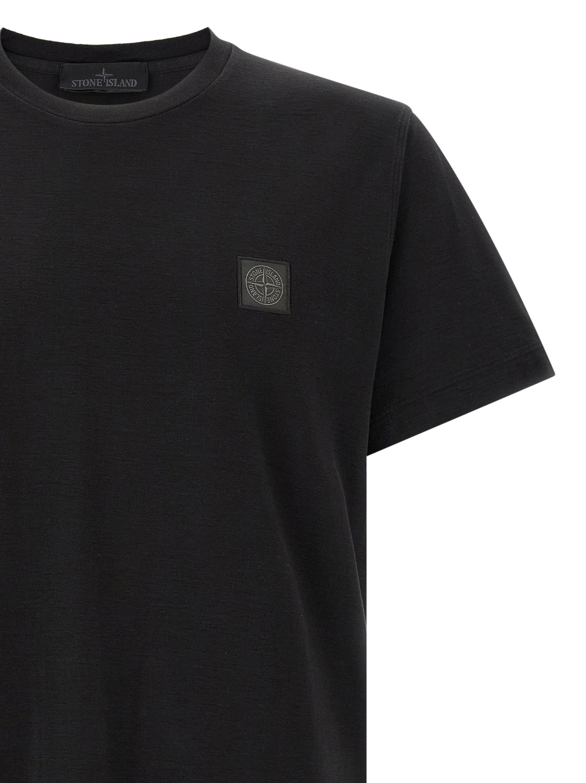 T-shirt en coton noir Stone Island