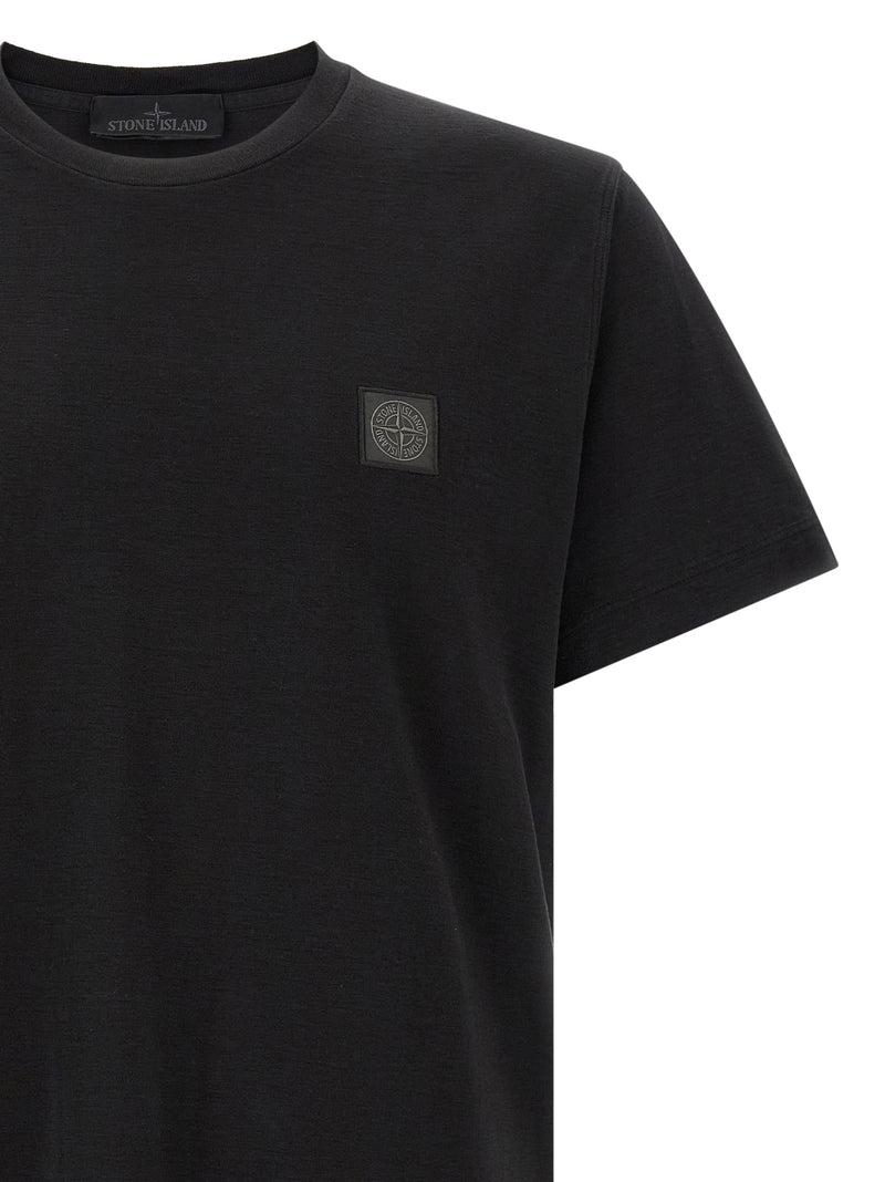 T-shirt en coton noir Stone Island