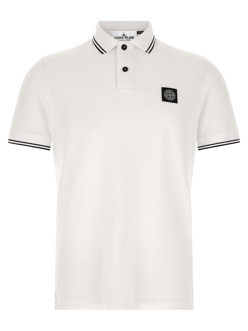 Stone Island Bicolor Cotton Polo Shirt