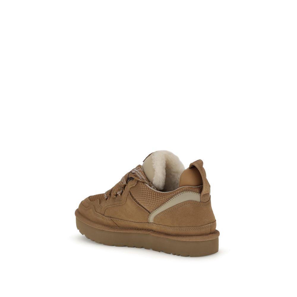 Baskets plateforme UGG en cuir marron