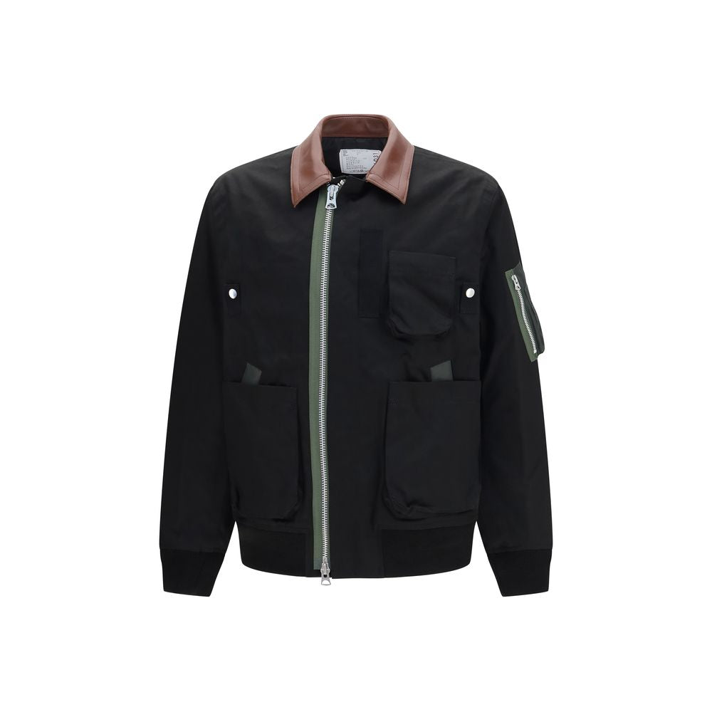 Bomber Sacai en coton noir