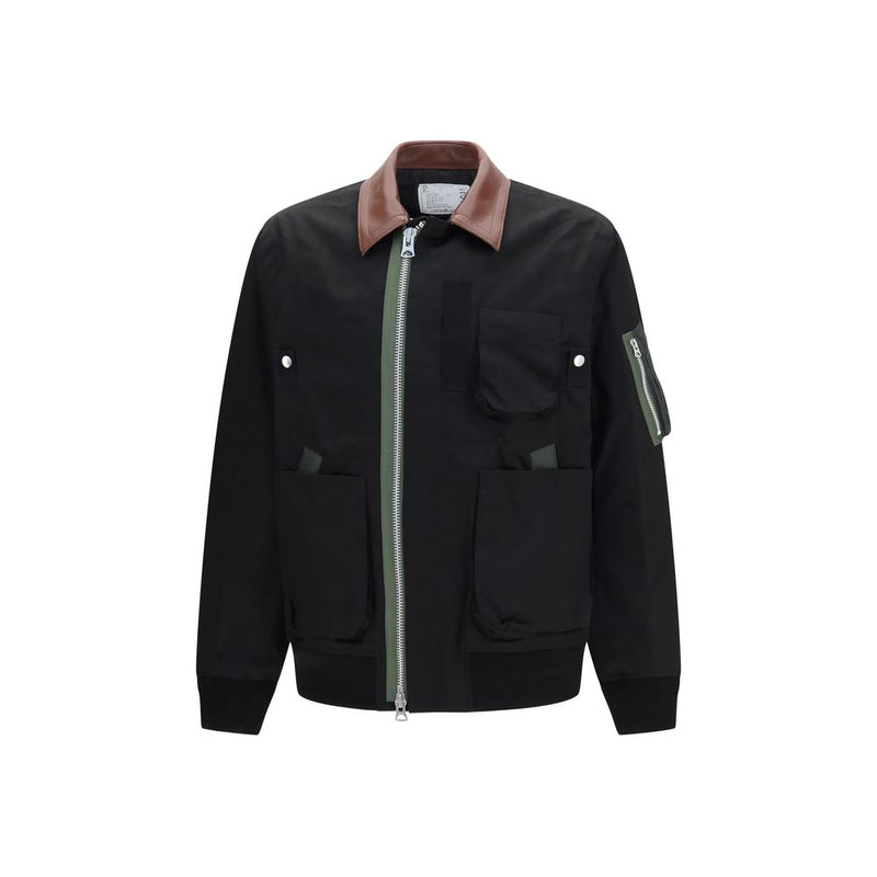 Bomber Sacai en coton noir