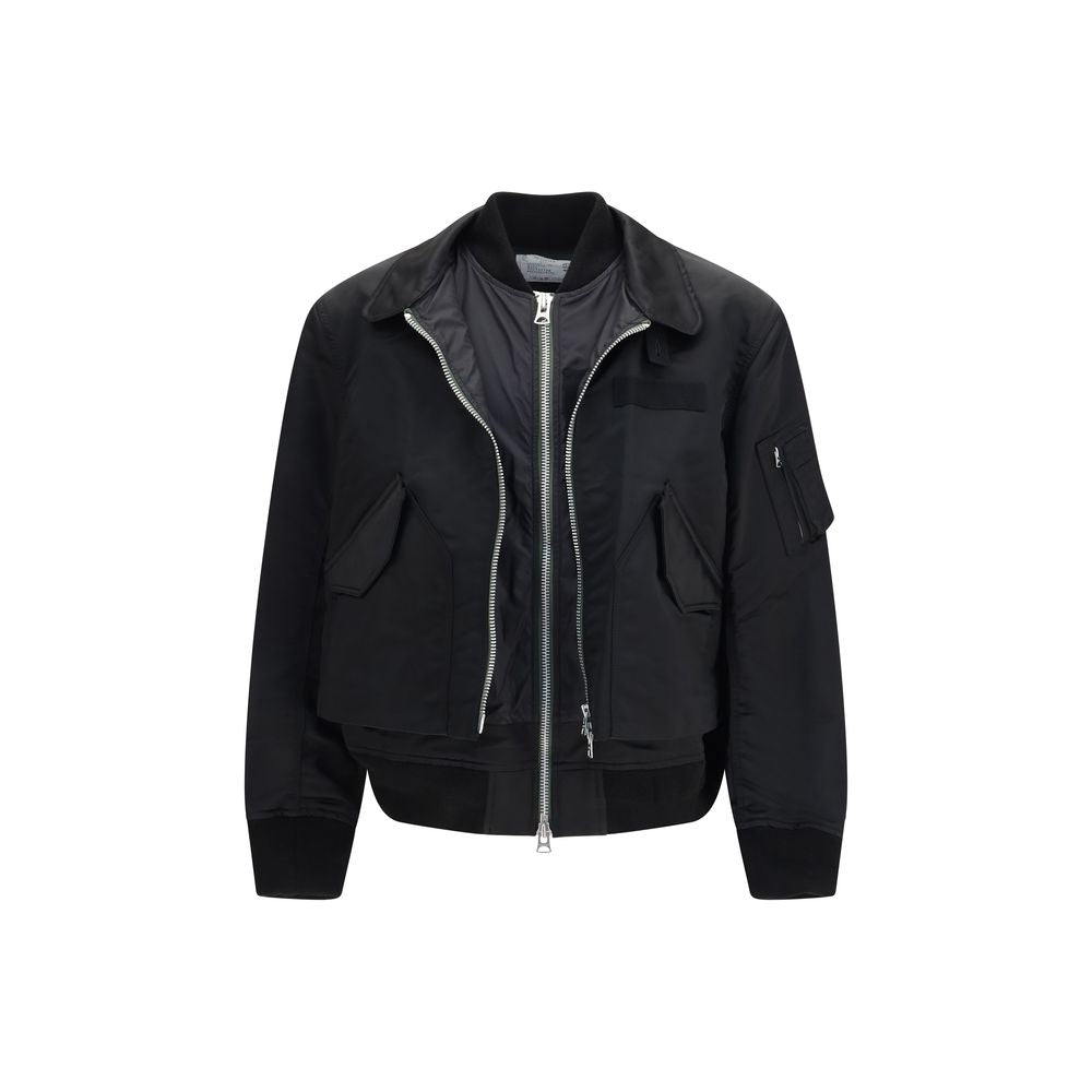 Bomber Sacai en coton noir
