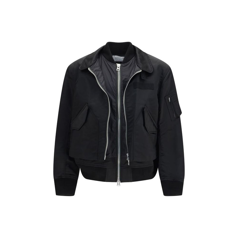 Bomber Sacai en coton noir