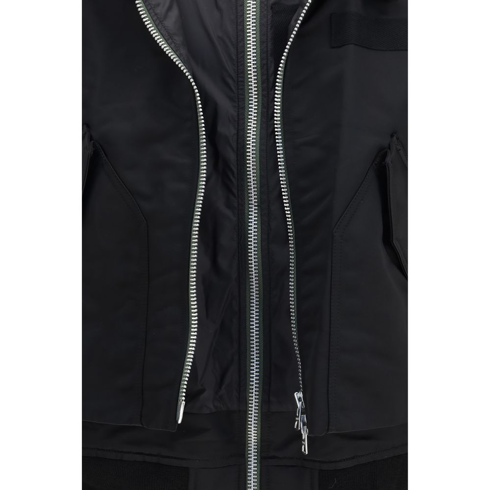 Bomber Sacai en coton noir
