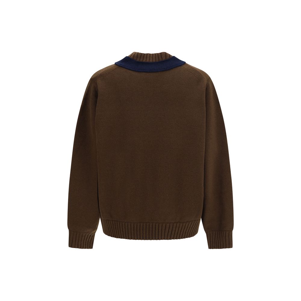 Sweat-shirt Sacai en laine marron Oves Aries