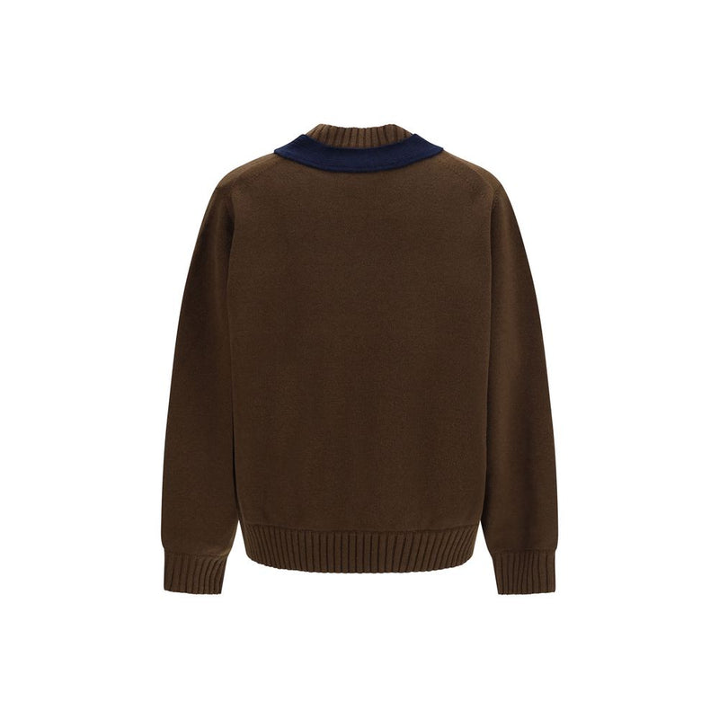 Sweat-shirt Sacai en laine marron Oves Aries