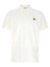 Polo Moncler en coton blanc