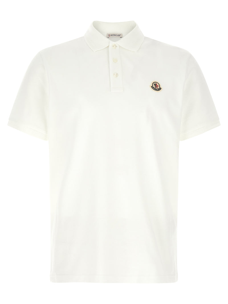 Polo Moncler en coton blanc