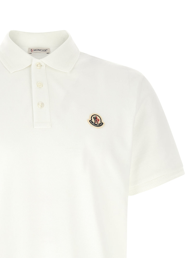 Polo Moncler en coton blanc