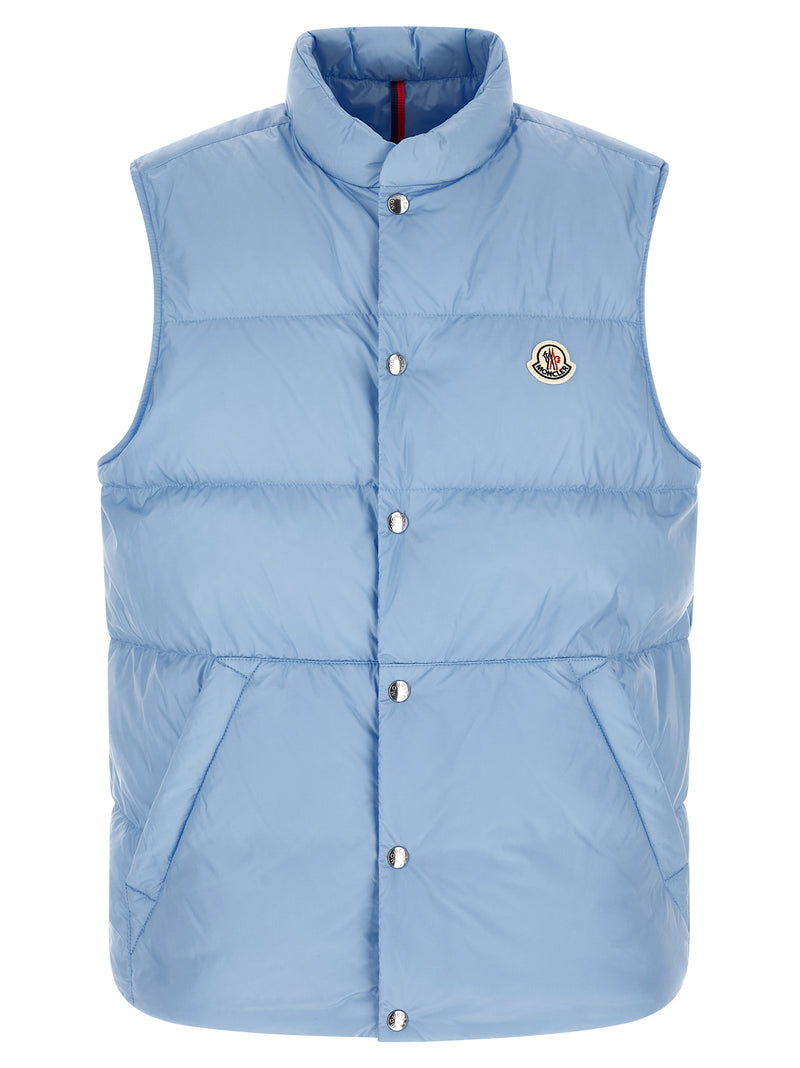 Doudoune sans manches Moncler en polyamide bleu