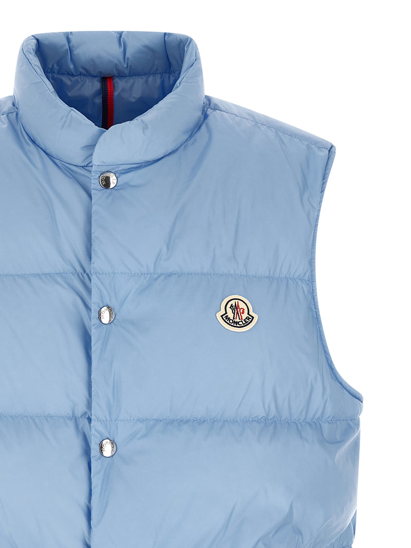 Doudoune sans manches Moncler en polyamide bleu