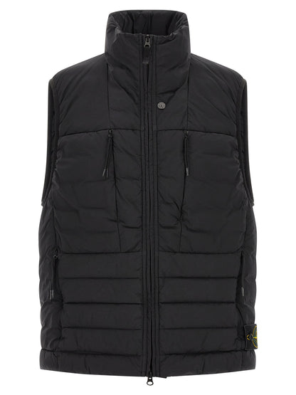 Stone Island Black Polyamide Sleeveless Jacket