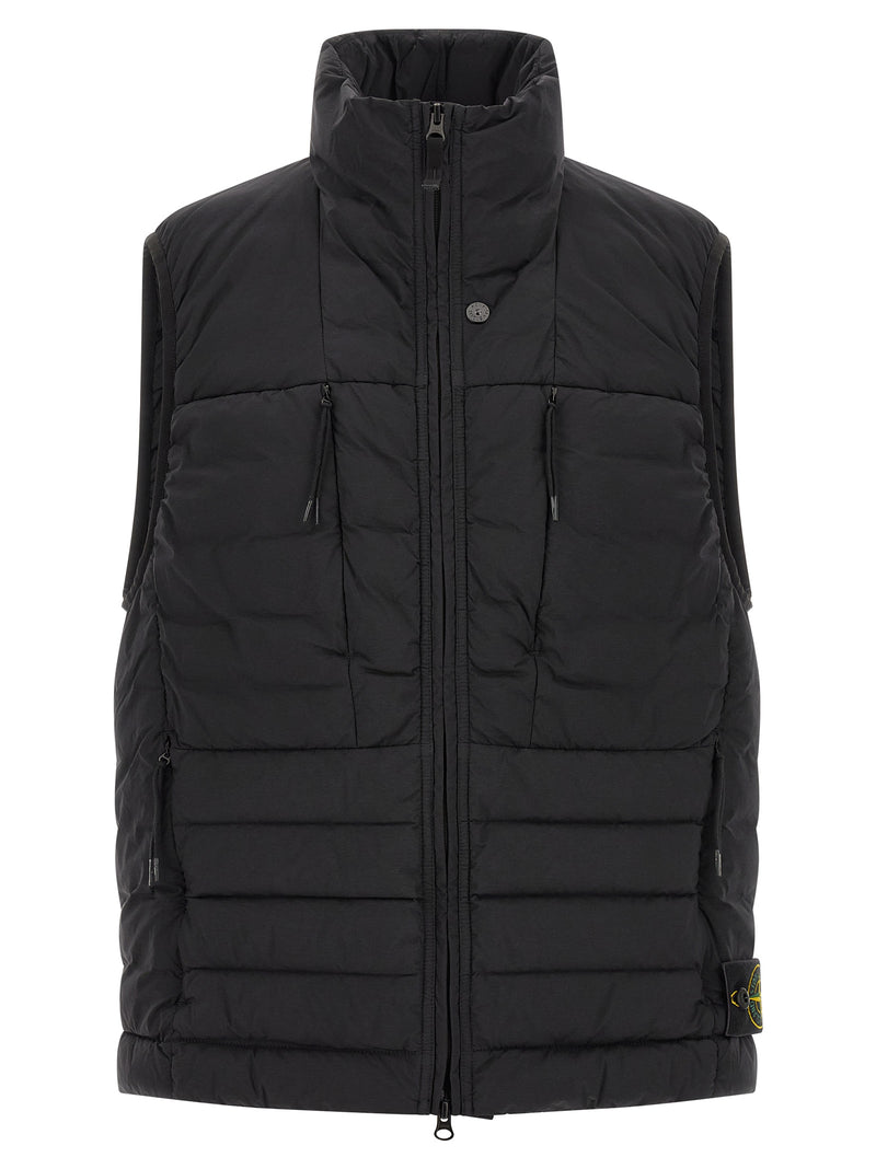 Veste sans manches Stone Island en polyamide noir