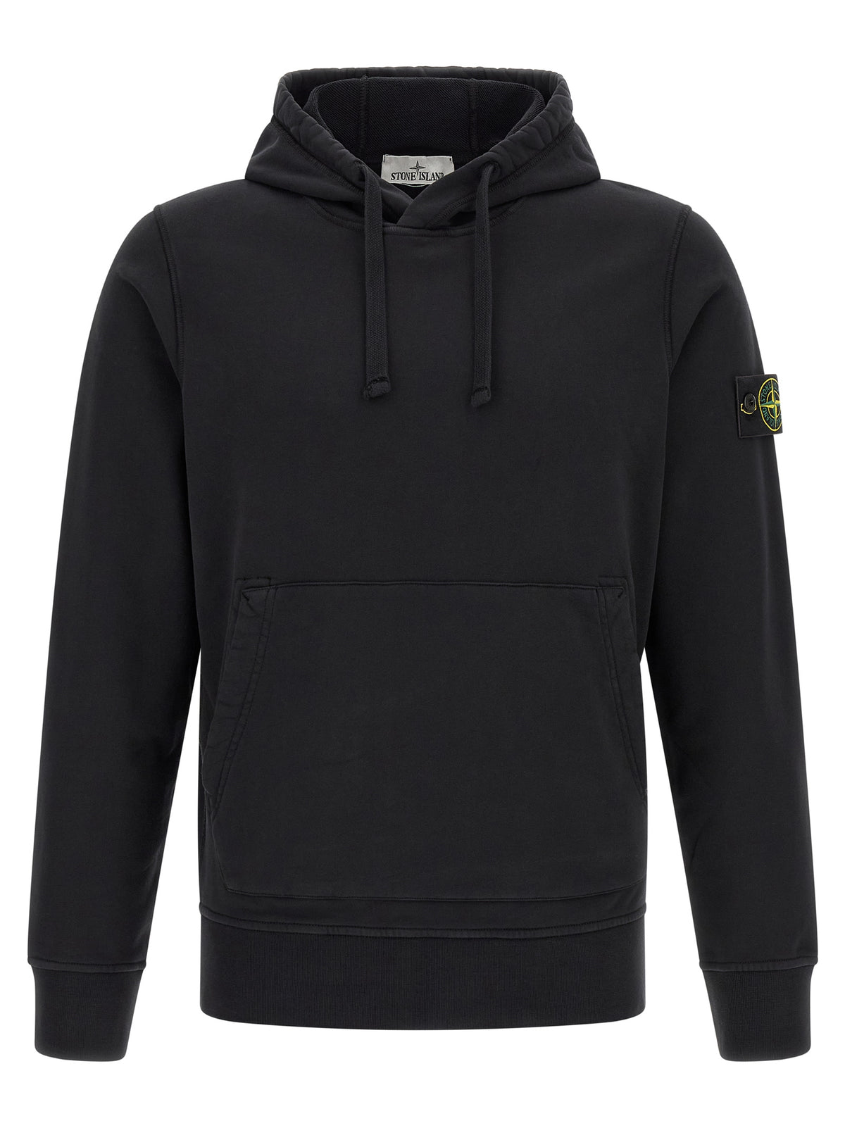 Sweat-shirt en coton noir Stone Island