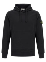 Sweat-shirt en coton noir Stone Island
