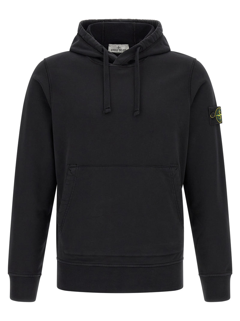 Sweat-shirt en coton noir Stone Island