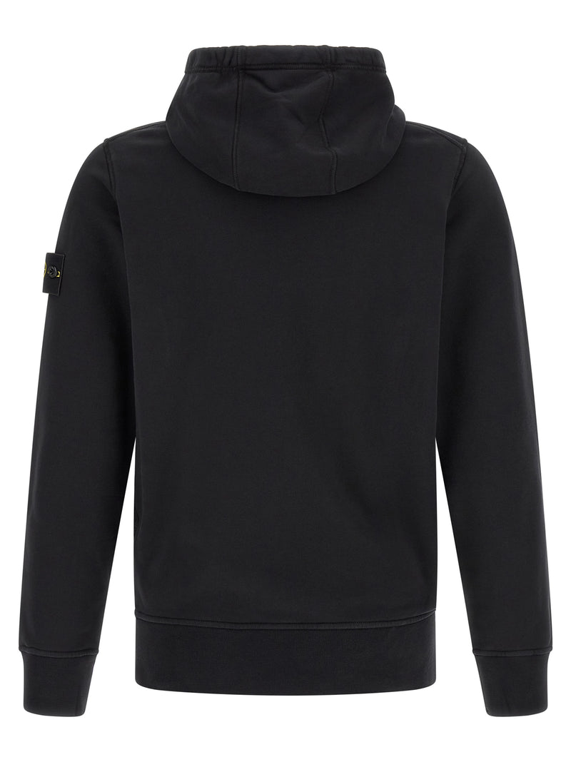 Sweat-shirt en coton noir Stone Island