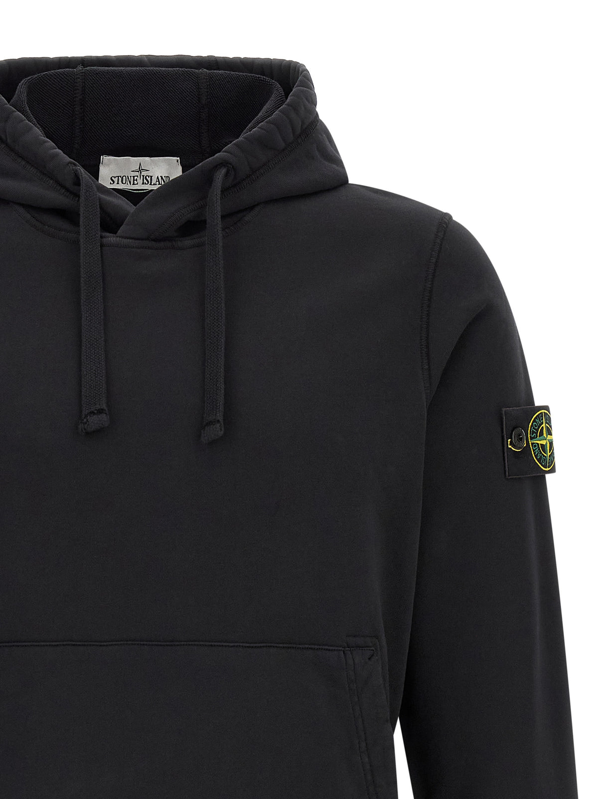 Sweat-shirt en coton noir Stone Island