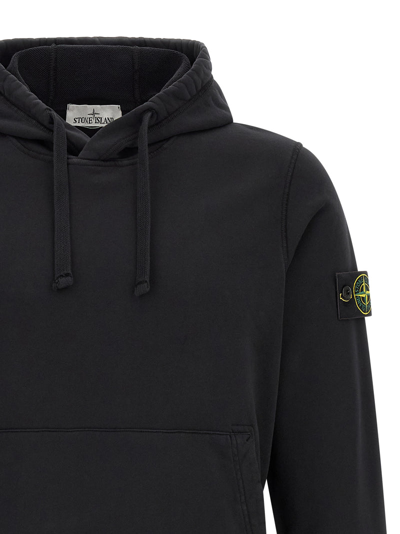 Sweat-shirt en coton noir Stone Island