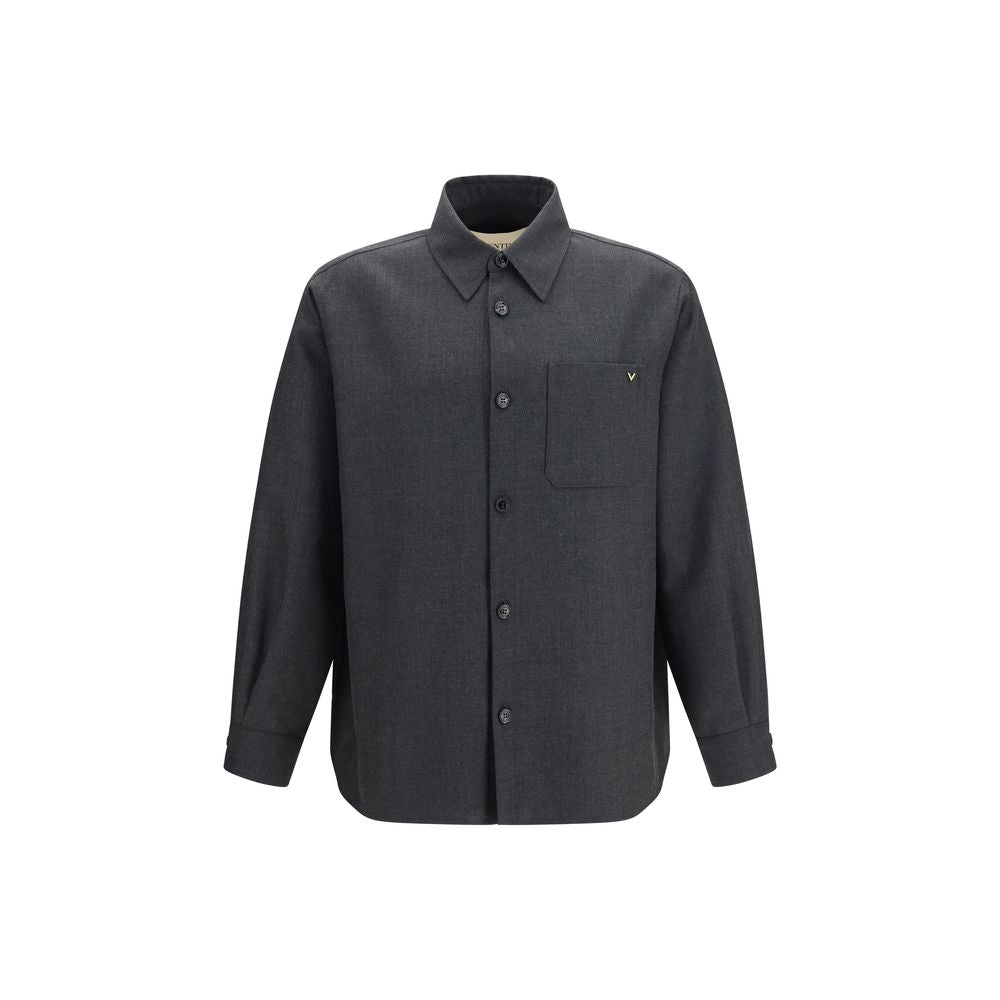 Veste longue Valentino Garavani en polyester gris