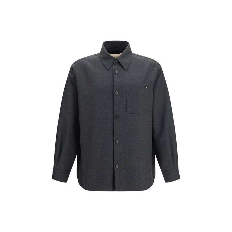 Veste longue Valentino Garavani en polyester gris