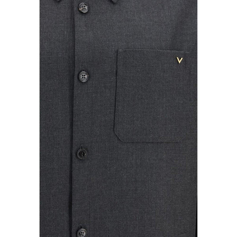 Veste longue Valentino Garavani en polyester gris