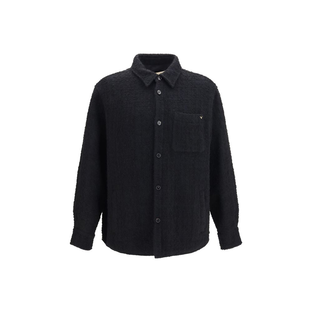 Veste longue Valentino Garavani en coton noir