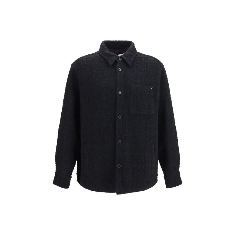 Veste longue Valentino Garavani en coton noir