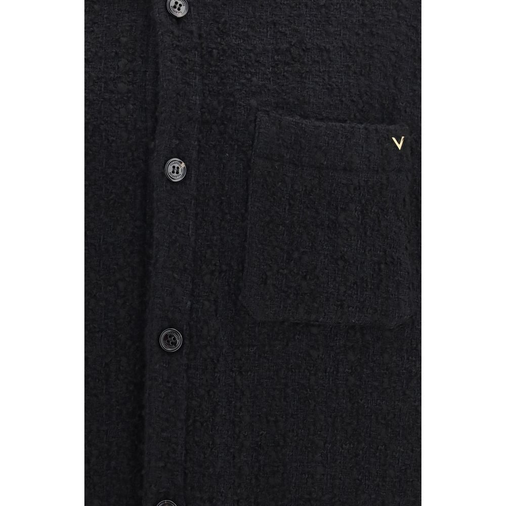 Veste longue Valentino Garavani en coton noir