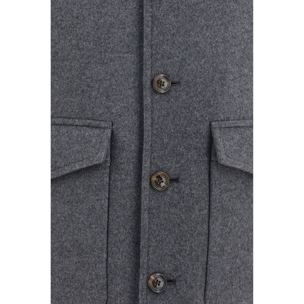 Veste Oversize en Laine Grise Valentino Garavani