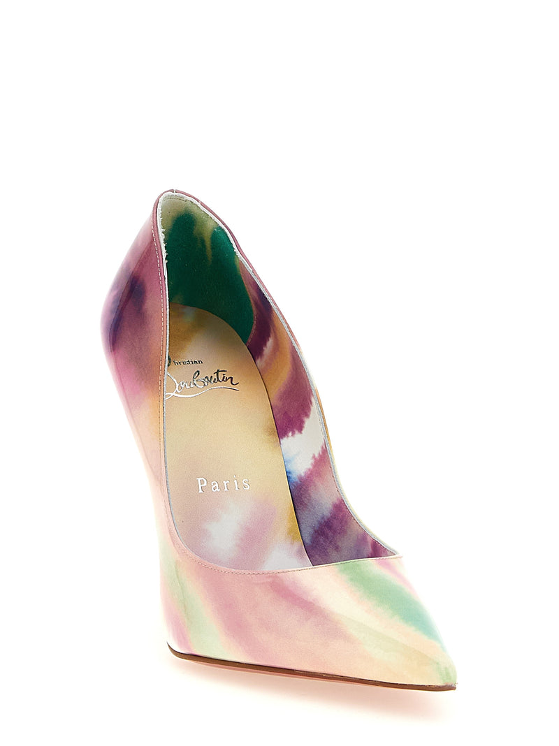Escarpins à talons hauts en cuir de veau multicolore Christian Louboutin
