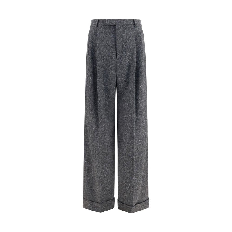 Pantalon Valentino Garavani en laine grise Oves Aries