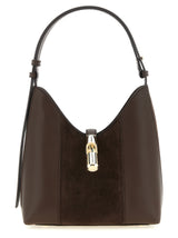 Sac porté épaule Furla en cuir de veau marron
