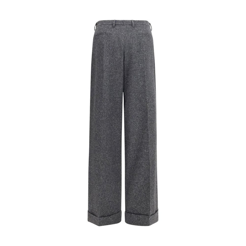 Pantalon Valentino Garavani en laine grise Oves Aries