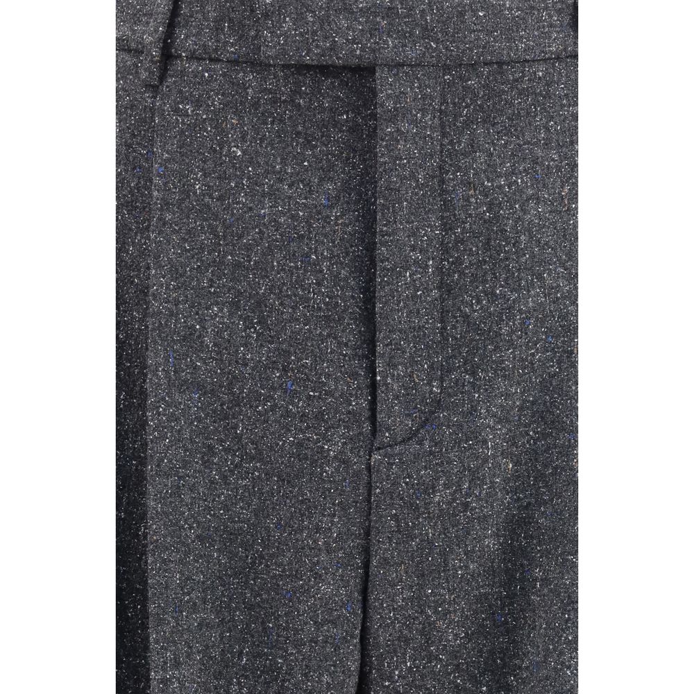 Pantalon Valentino Garavani en laine grise Oves Aries
