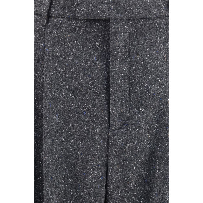 Pantalon Valentino Garavani en laine grise Oves Aries