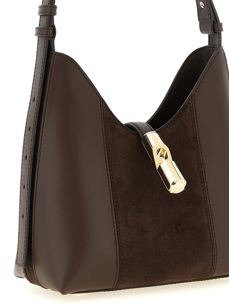 Sac porté épaule Furla en cuir de veau marron