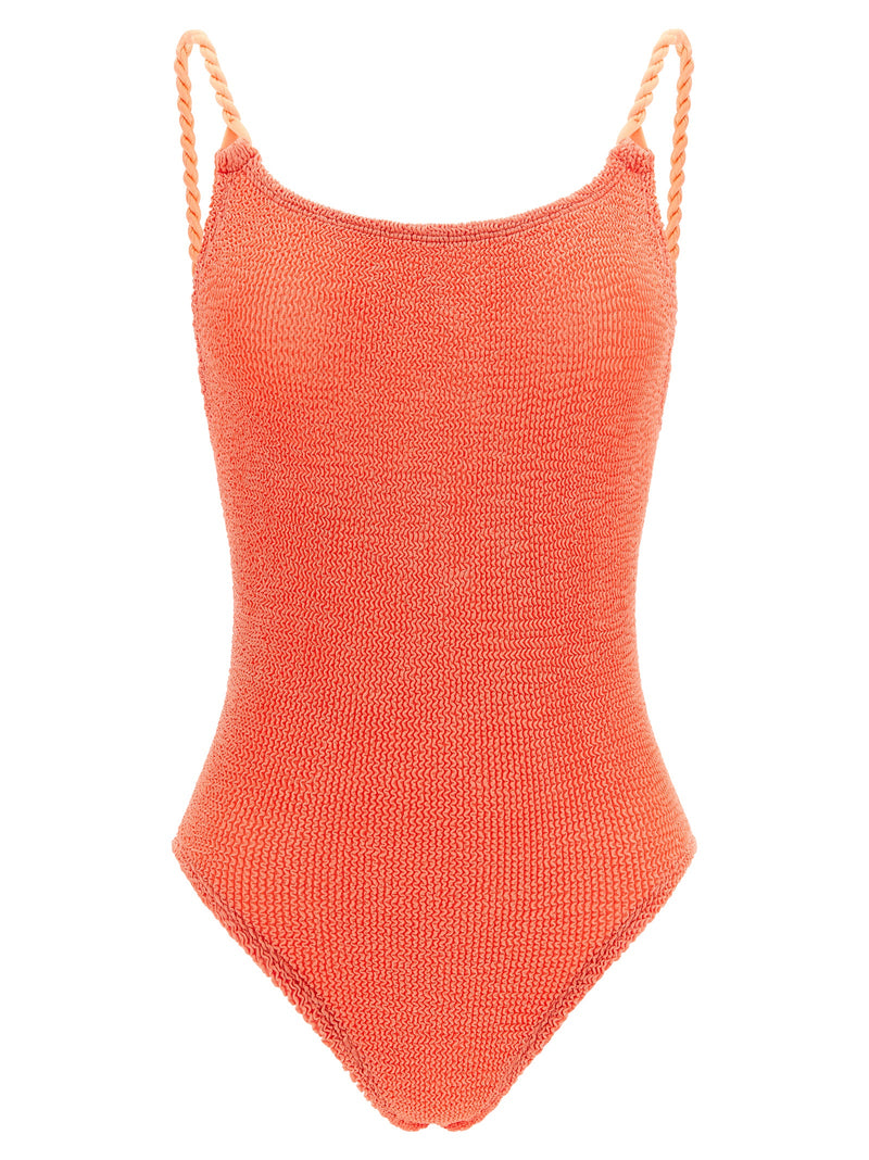 Maillot de bain une pièce en polyamide orange Hunza G