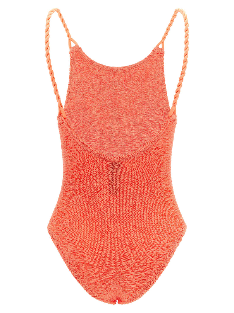 Maillot de bain une pièce en polyamide orange Hunza G