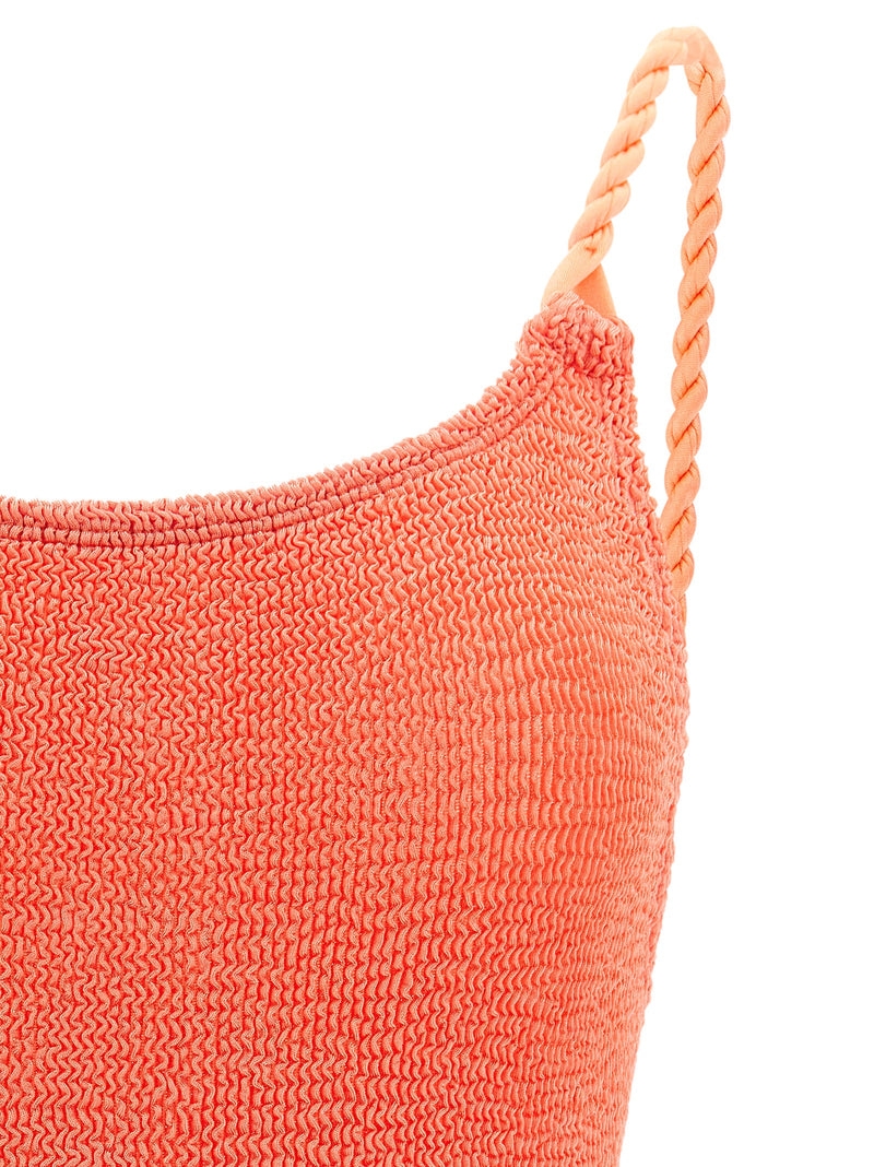 Maillot de bain une pièce en polyamide orange Hunza G