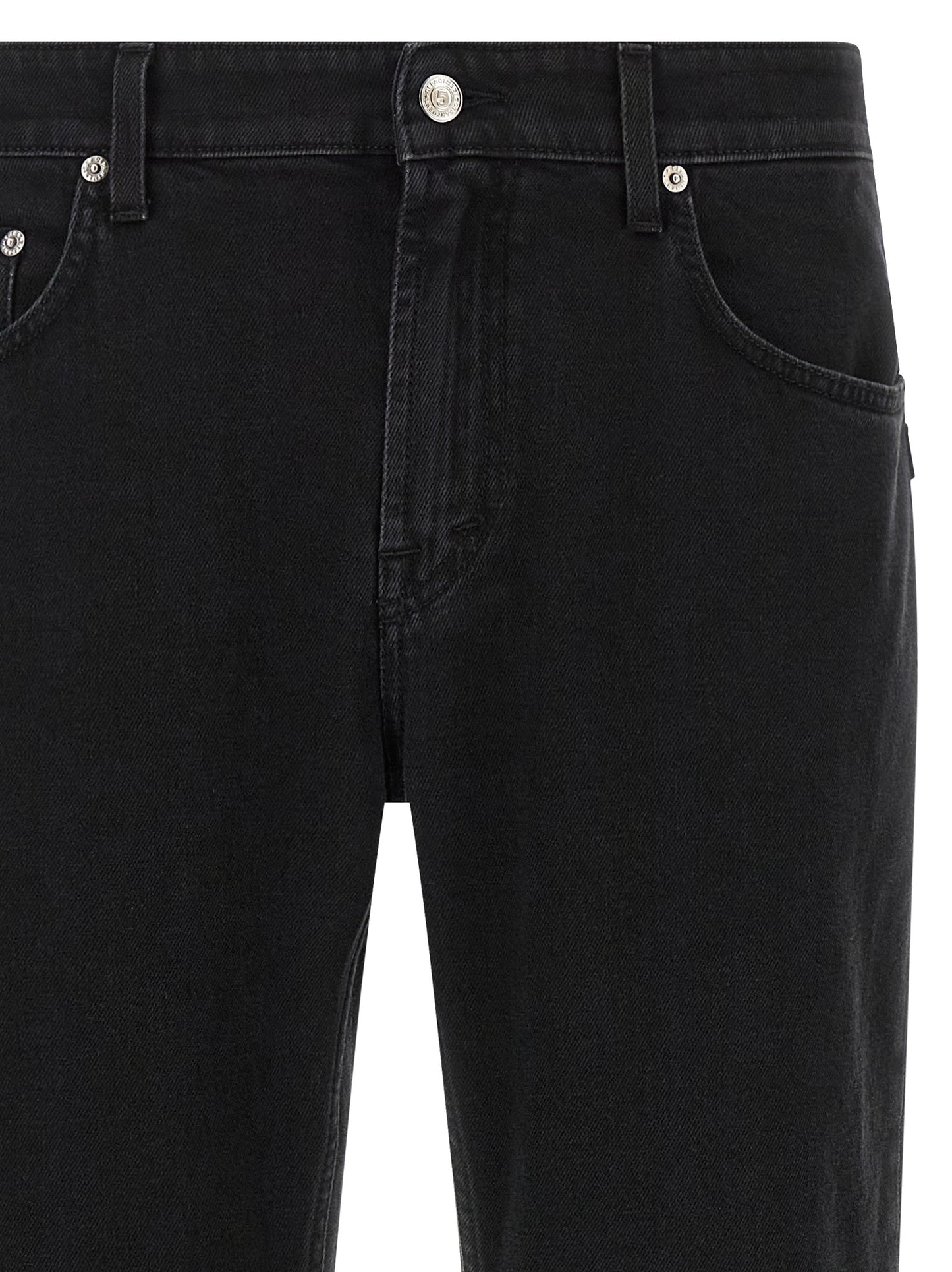Department 5 Black Cotton Cropped Jeans