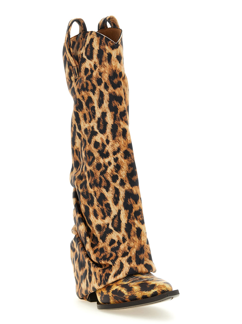 Bottes Chelsea R13 en cuir de vachette marron