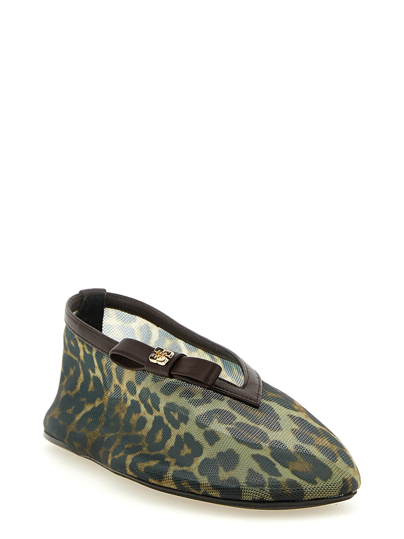 Ballerines Ganni en nylon marron