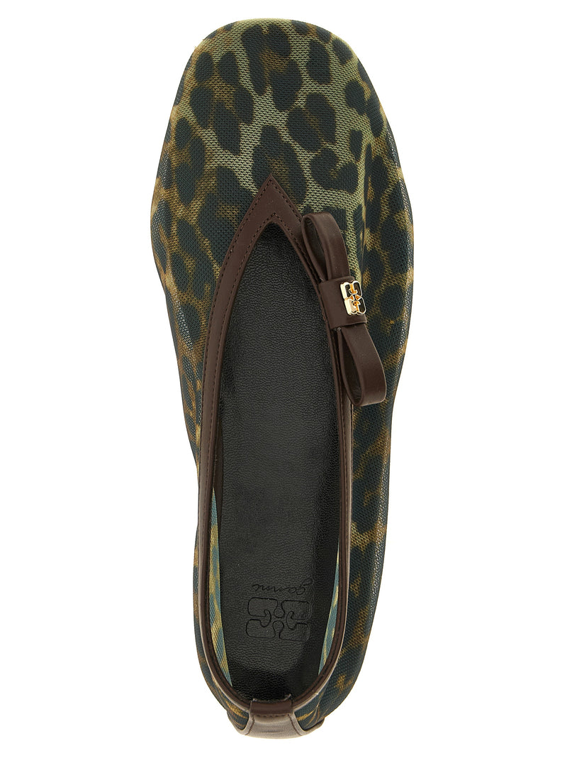 Ballerines Ganni en nylon marron