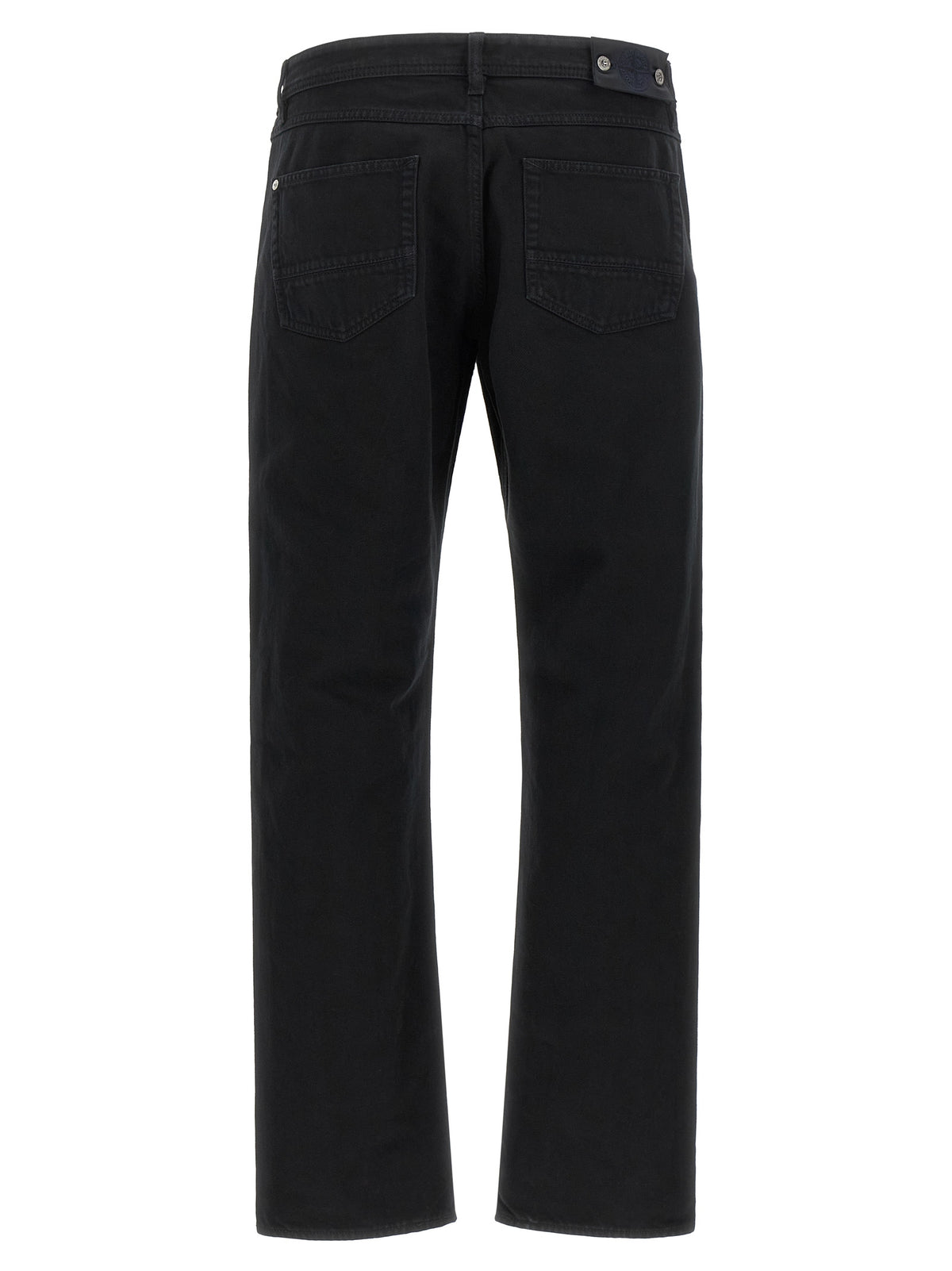 Jean droit en coton noir Stone Island