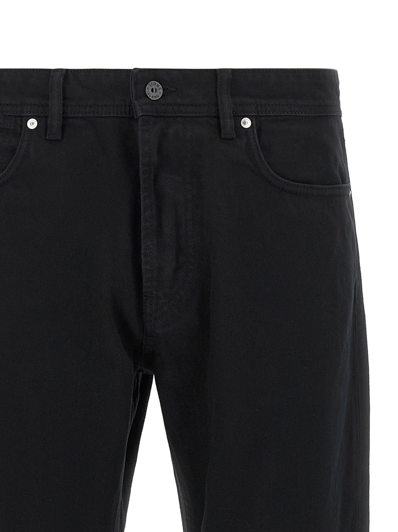 Jean droit en coton noir Stone Island