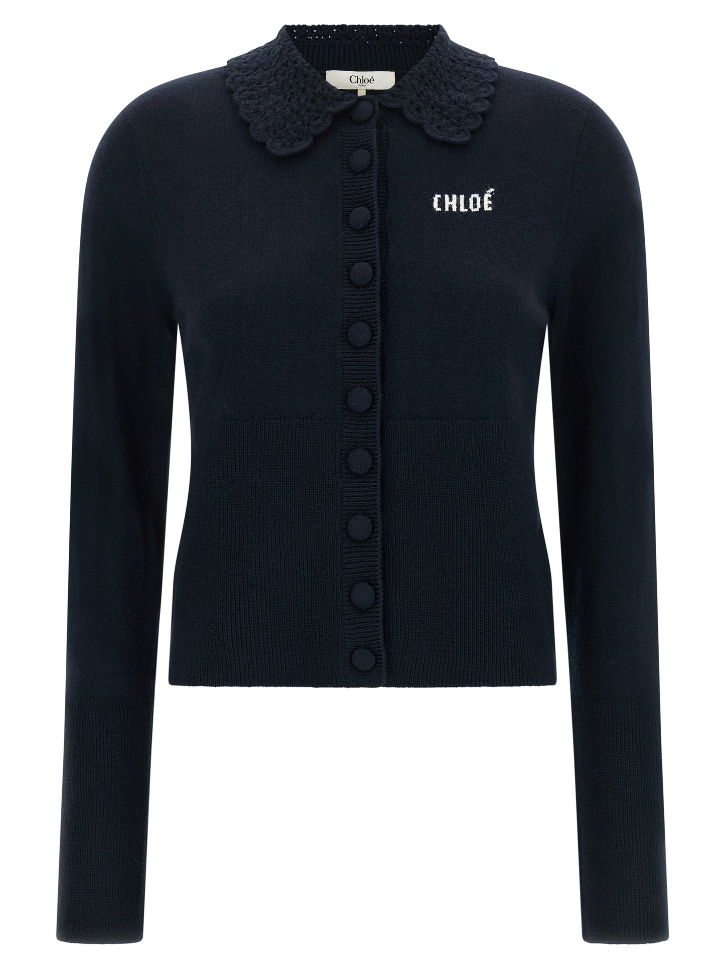 Chloé Blue Wool Cardigan