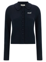 Gilet Chloé en laine bleue