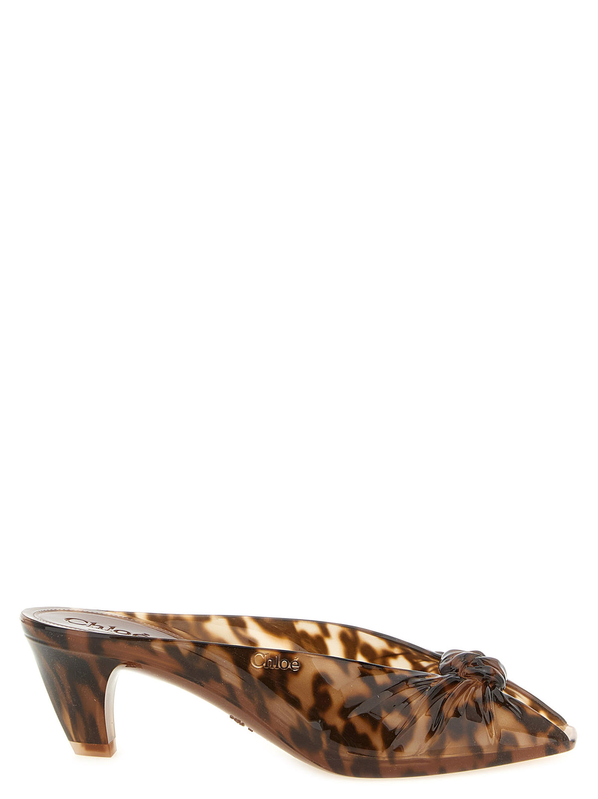 Chloé Brown Polyurethane Mid Heel Pumps